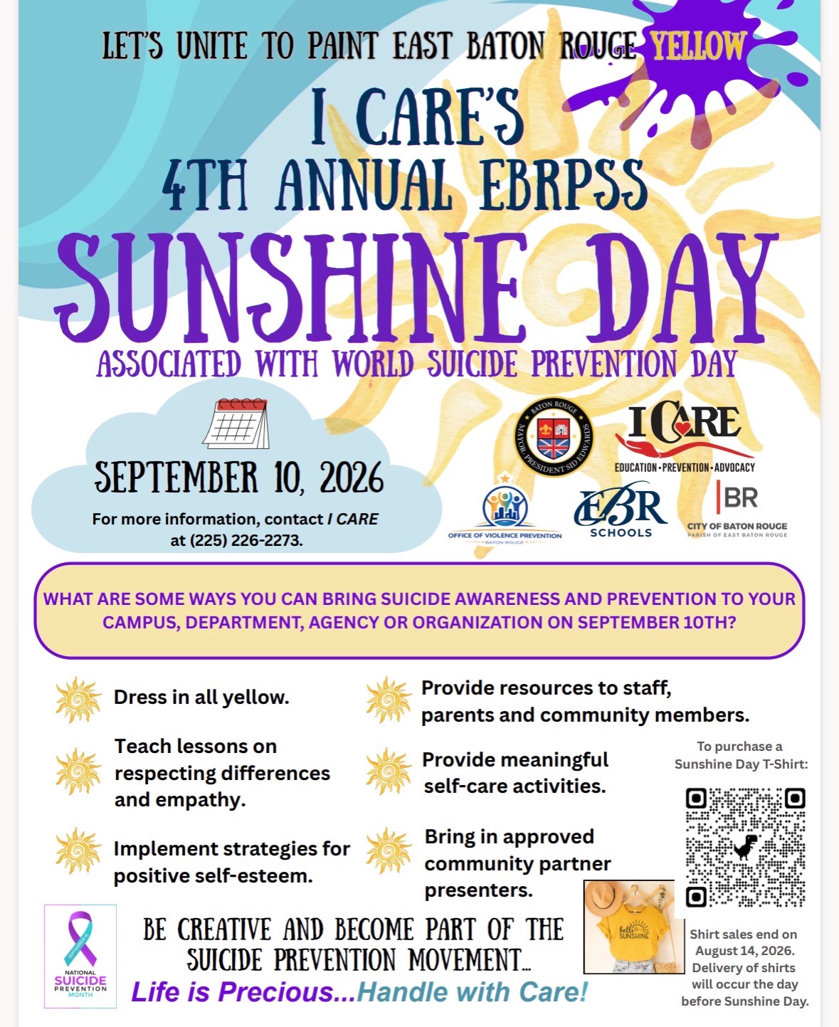 Sunshine Day — iCare Suicide Prevention Month
